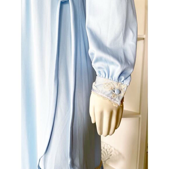 Jody T of California Sky Blue Prairie Boho Maxi Dress 70s Size 9 - Picture 12 of 13